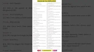 WPL 2024 Important Questions and Answers #shorts
