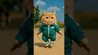 Cat jumping rope😍#cat #3danimation #3d #cute #cartoon #funny #animation #kitten #catvideos