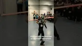 Final lightsaber duel at the LudoSports Reignight the light tournament 4.0 #geeksport #starwars
