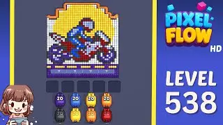 Pixel Flow Level 538 Solution Walkthrough