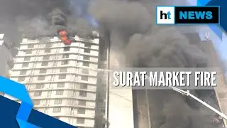 Watch: Firefighters continue to battle Surat market blaze