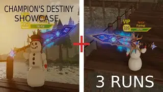 Dungeon Quest | I Unlocked Champion's Destiny! + Showcase + 3 Yokai Peak Runs