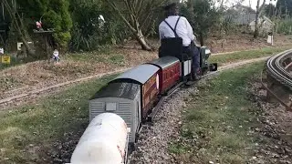 TAKE A RIDE ON A MINIATURE FREIGHT TRAIN ALONG AN EXTENSIVE 7¼