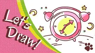 How to draw cute Alarm Clock Step by Step | CUTE AND EASY | Easy Drawing for Kids