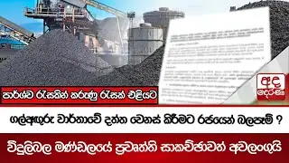 ගල්අඟුරු වාර්තාවේ දත්ත වෙනස් කිරීමට රජයෙන් බලපෑම් ? | Ada Derana