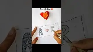 A❤️R❤️Letter Art😱😍#shorts #diy #viral #youtubeshorts #trending #art #love #letter #shortsfeed #yt