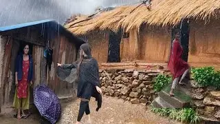 Very Cool Heavy Rain in South Punjab Village Side Pakistan 🇵🇰 