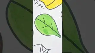 #leaf #drawing #easy #sunset #shorts #viral #trending #art #craft #coloring #cartoon #plants #green