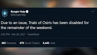 So, Trials of Osiris got shut down...