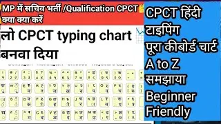 सचिव भर्ती में CPCT Hindi Typing Complete Keyboard Chart | Mangal Font Remington | 0 to Advance