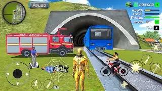 Super Iron Robot Hero Vice Vegas - Fire Truck at Train Station - Android Gameplay 