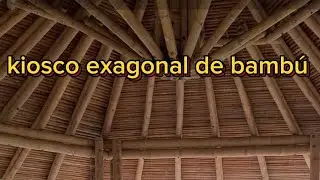 kiosco exagonal  en bambú y guadua .ecohotel el diamante