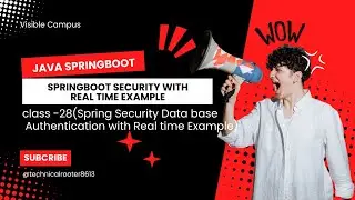 Spring boot tutorials for Beginners in Telugu |Class - 28|Database Authentication in Spring security