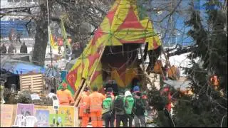 S21 / 15.02.2012-Teil 1 :R&auml;umung Zeltdorf / Protestcamp im Schlossgarten - Stuttgart Hauptbahnhof