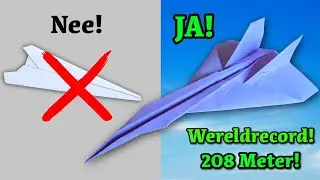 Wereldrecord vliegtuig vouwen van papier! | origami vliegtuig