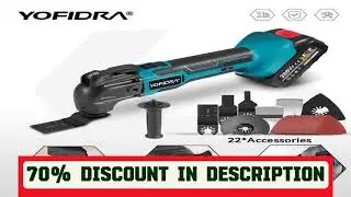 #YOFIDRA Cordless Oscillating Multi Tool 6 Gears Electric Cutting Polishing Trimming Machine Power