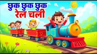 छुक छुक रेल चली | Chhuk Chhuk Rail Chali | Hindi Rhymes for Kids | Train Song