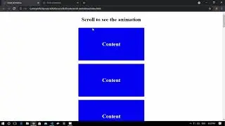 scroll animation using JavaScript