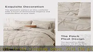 Bedsure Full Size Comforter Sets - Bedding Sets Full 7 Pieces, Bed in a Bag Beige Bed Sets with Com