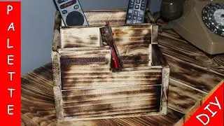le boitier rangement de t&eacute;l&eacute;commande, palette, facile, id&eacute;e cadeau, fait, DIY, porte12 du calendrier