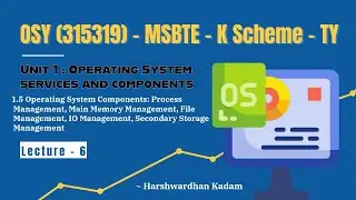 U1-1.5 Operating System Components Explained | Operating System K Scheme MSBTE | OSY | TY Diploma |