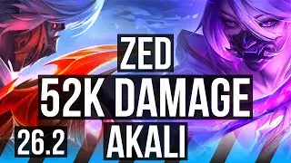 ZED vs AKALI (MID) | 52K damage | EUW Diamond | 26.2