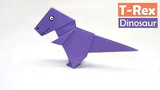 Origami T-Rex Dinosaur Tutorial - How to Make a Paper Dinosaur Easy