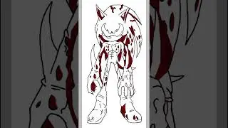 Bloody, o simbionte (remake de Bloodthirsty Sonic). cr&eacute;ditos da arte no final. #sonicthehedgehog