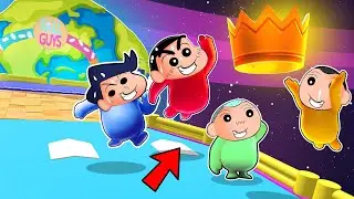 Shichan Trying To Win Crown In Fall Guys 😱🔥 | Shinchan Playing Fall Guys Squads | Funny Game 😂