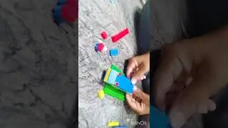building blocks tho memu small boat🚢 chesam miru em chesaru?#shortsvideo #viral  #creative