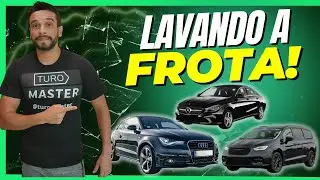 Lavando parte da frota para entregar aos clientes. N&atilde;o canso de repetir a import&acirc;ncia do lava-jato.
