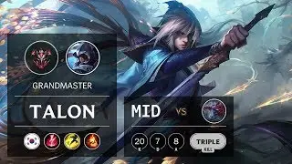 Talon Mid vs Cho'Gath - KR Grandmaster Patch 9.11