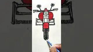 How to draw bike for bts💞✅//￼ bike draw step-by-step#bike #royalenfield #trend #howto #viral #gpt