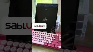 💖 SABLUTE Pink Retro Keyboard 🎀 Silent Wireless Review 🖥️ #shorts #tech #keyboard #wireless