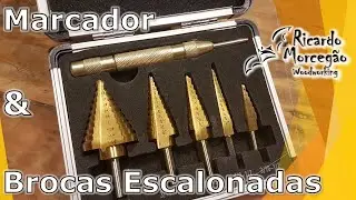 Kit de Brocas Escalonadas com titanio e marcador autom&aacute;tico - Banggood