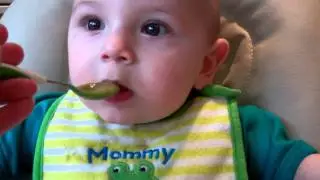 Kai does NOT like green beans!