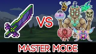 Terraria 1.4.1 - True Night's Edge vs ALL Bosses (Master Mode)