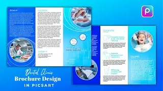 How to make a Tri-fold Dental Care Brochure with Picsart | PicsArt Tutorial