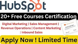 Hubspot 20+ Free Courses Certification | Digital Marketing , Sales Management Courses