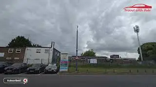 Driving through Stevenage old town and Lister Hospital, Hertfordshire UK