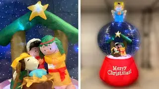 Gemmy 8FT PROTOTYPE PEANUTS CHRISTMAS PAGEANT / NATIVITY GLOBE Airblown Inflatable Review!
