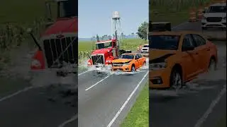 Cars vs Giant Water Pit 🌊💥 | Realistic BeamNG.Drive Crash Test #Shorts #beamngdrive #beamng #car