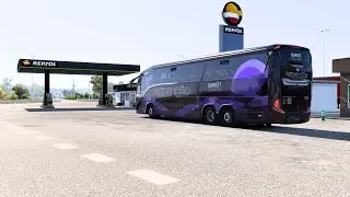 ETS2 Marcopolo G8 Volvo Coach relax driving from #marseille #france to #sassari #italy #bus
