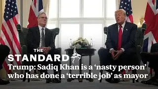 Trump reignites feud with Sadiq Khan as he calls London Mayor 'a nasty person' in awkward exchange