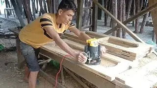 How to make a wooden frame || use router machine for hole @assamwoodcarpinter 