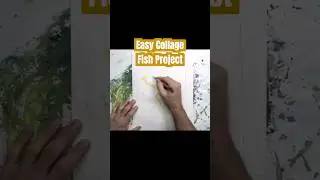 Try this simple mixed media collage project using scrap paper, ink and acrylic. #mixedmedia #collage