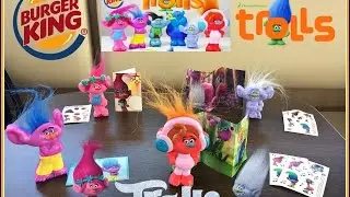 Burger King TROLLS Kids Meal Toys!!!! Poppy, Guy Diamond, DJ Suki, Creek!!