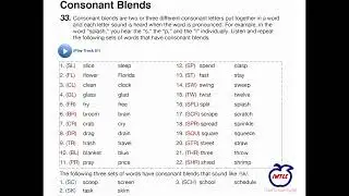 Consonant Blends (ESL) Phonics Practice