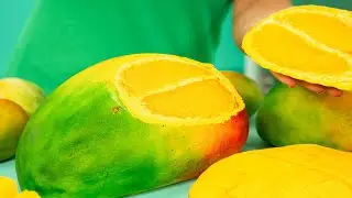Giant Mango Made Of Cake & MORE | Mango Puree Buttercream, Vanilla Cake, Fondant | How To Cake It