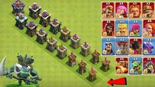 Every level archer tower vs super troops and  normal troops attack experiment video mp4